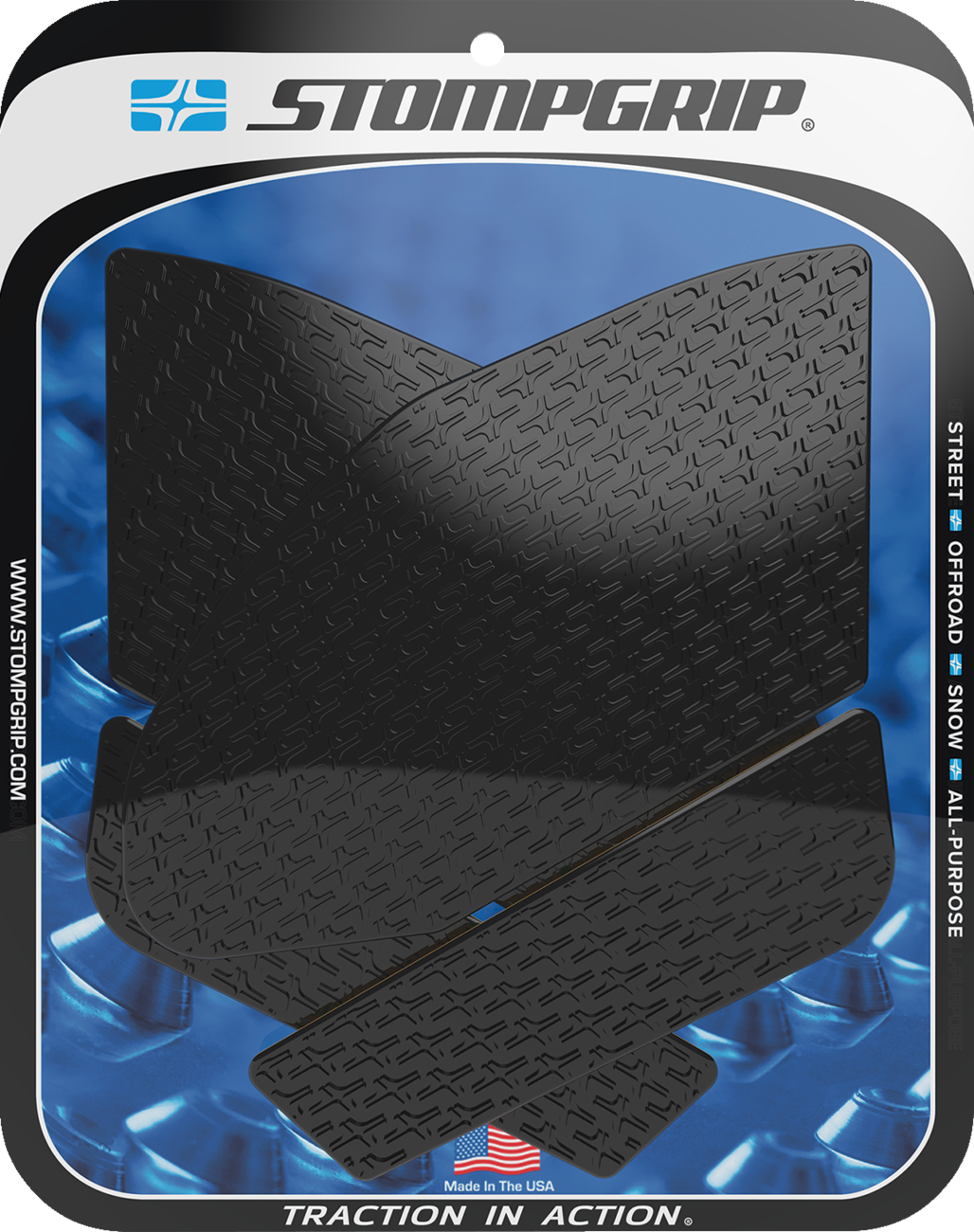 Stompgrip Traction Pad Tank Grips - Icon - Black - GSX-R 1000 2017-2022 Suzuki GSX-R1000 / 2019-2019 Suzuki GSX-R 1000