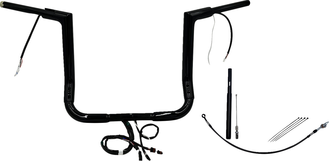 Fat Baggers Inc. 1 1/2" Wired Flat Top Handlebar Kit For Harley Touring 2021-2025