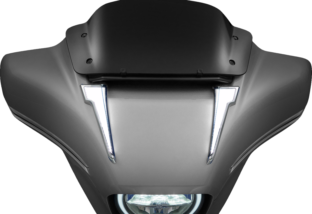 Ciro Quill™ Fairing Light - w/Turn Signal - Chrome - FLHX Harley Davidson