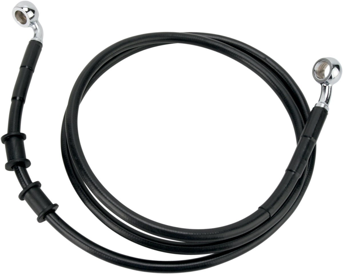 Drag specialties Brake Line - Front - Black - +10" - FXDB '08-'17 2008-2017 Harley Davidson FXDB Street Bob