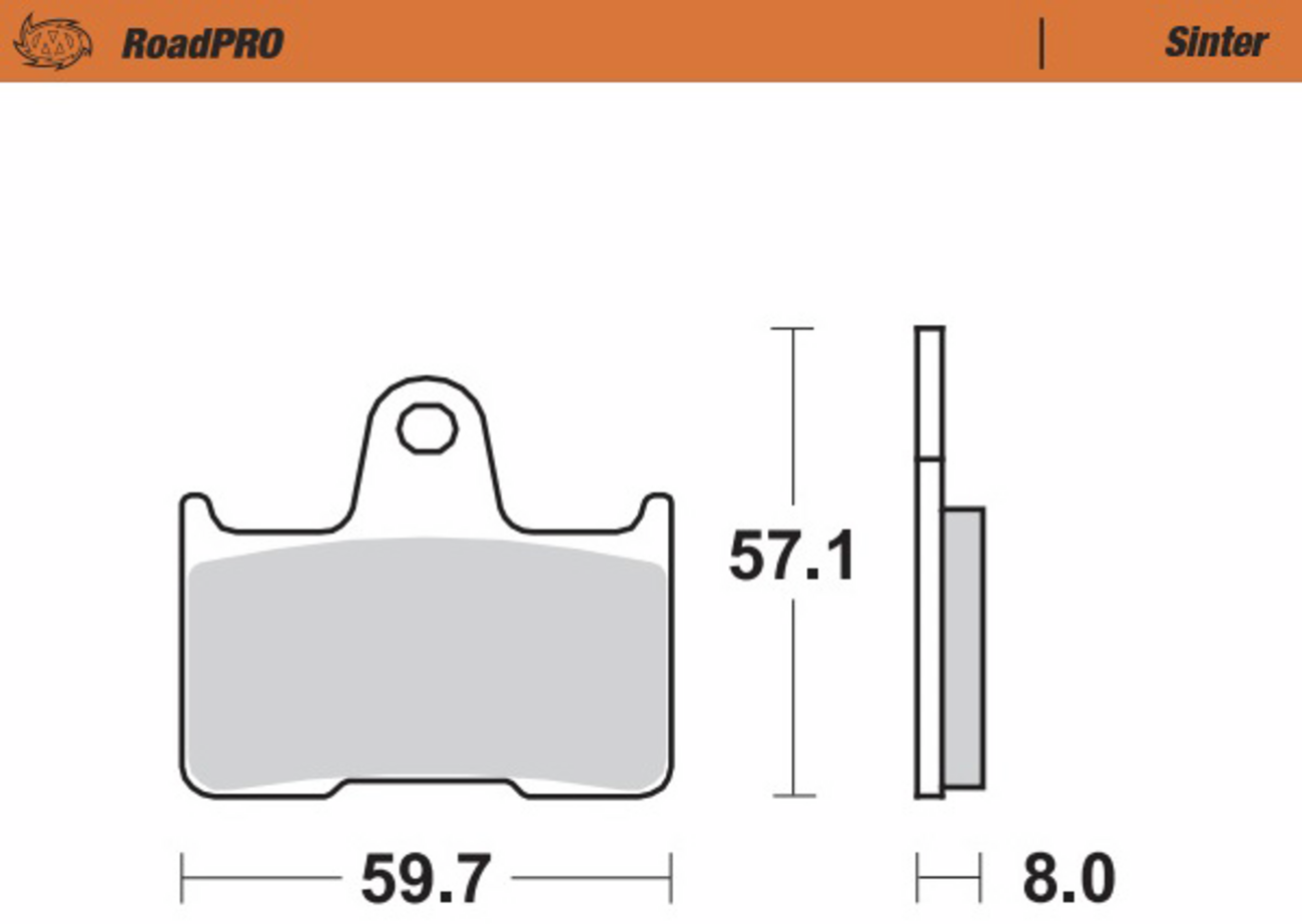 Moto-Master Road Pro Sintered Rear Brake Pads 404402-PU
