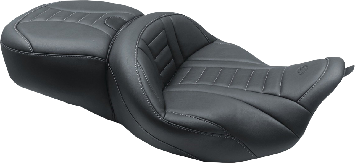 MUSTANG One-Piece Deluxe Touring Seat with Removable Backrest Option
