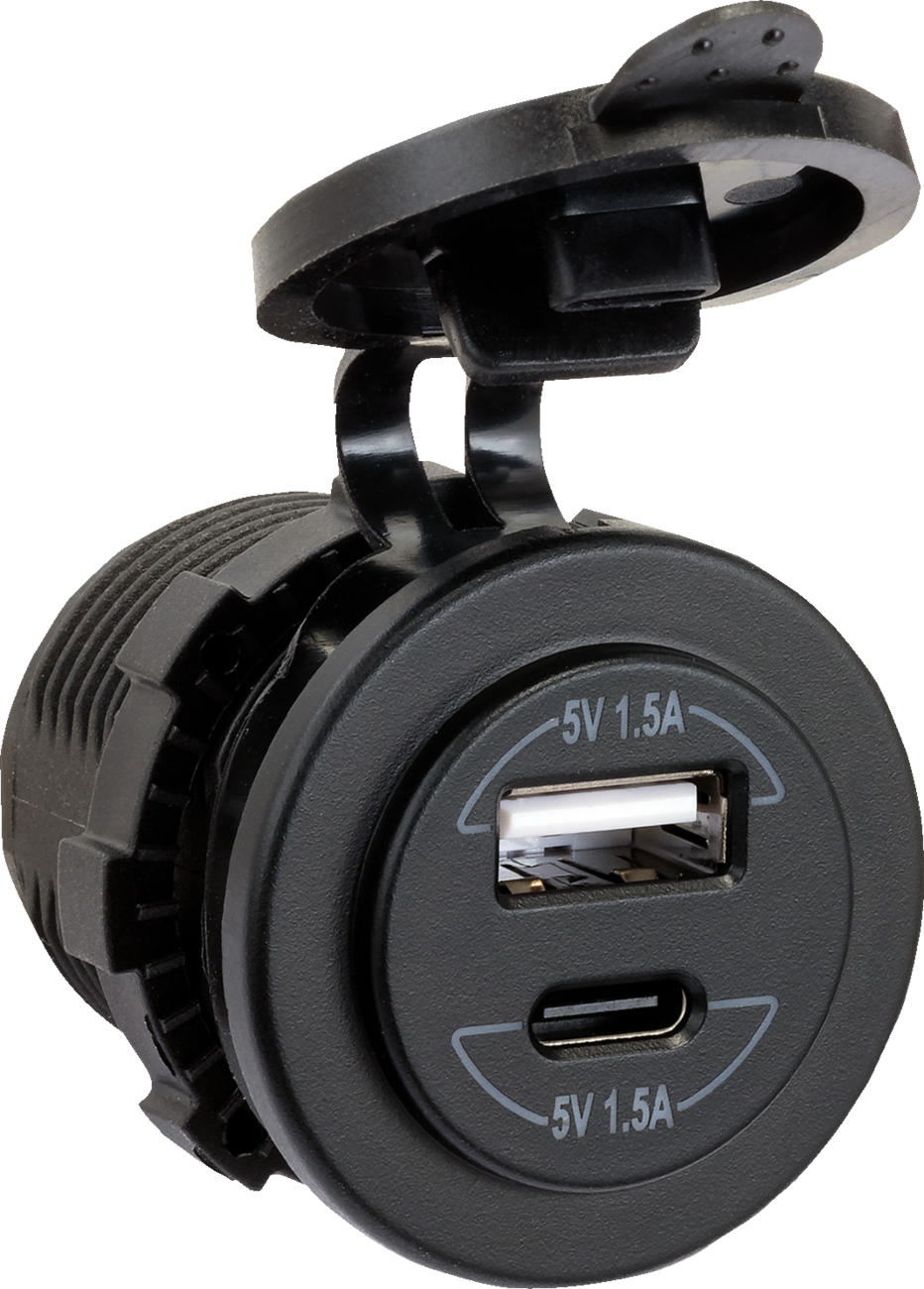 Panel Mount Dual USB Charger