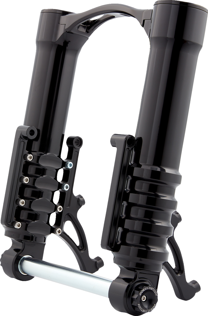 Arlen ness Fork Legs - 49 mm - Black Anodized - For Custom Radial Mount Brake Caliper Harley Davidson