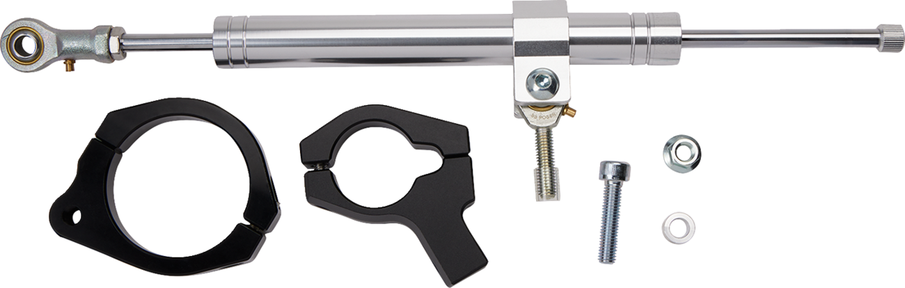 Drag specialties Steering Damper - Chrome - '20-'25 FXLRS 2020-2021 Harley Davidson FXLRS Low Rider S 114 / 2022-2024 Harley Davidson FXLRS Low Rider S 117 / 2025-2025 Harley Davidson Softail Low Rider S FXLRS