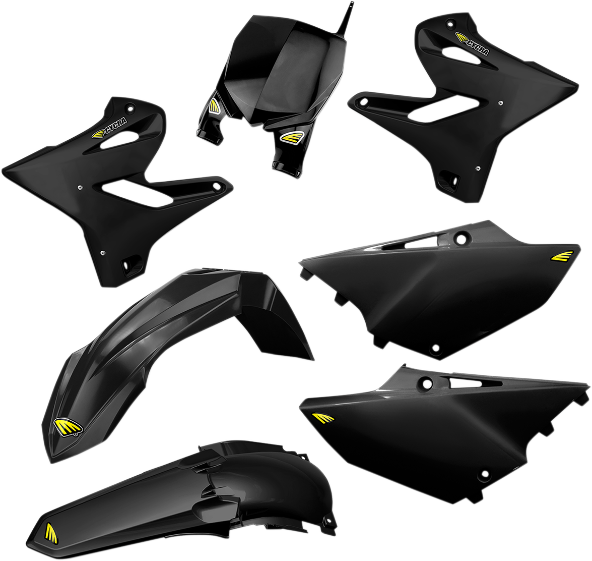 Cycra Body Kit - Powerflow - Black - YZ 125/250/X Yamaha
