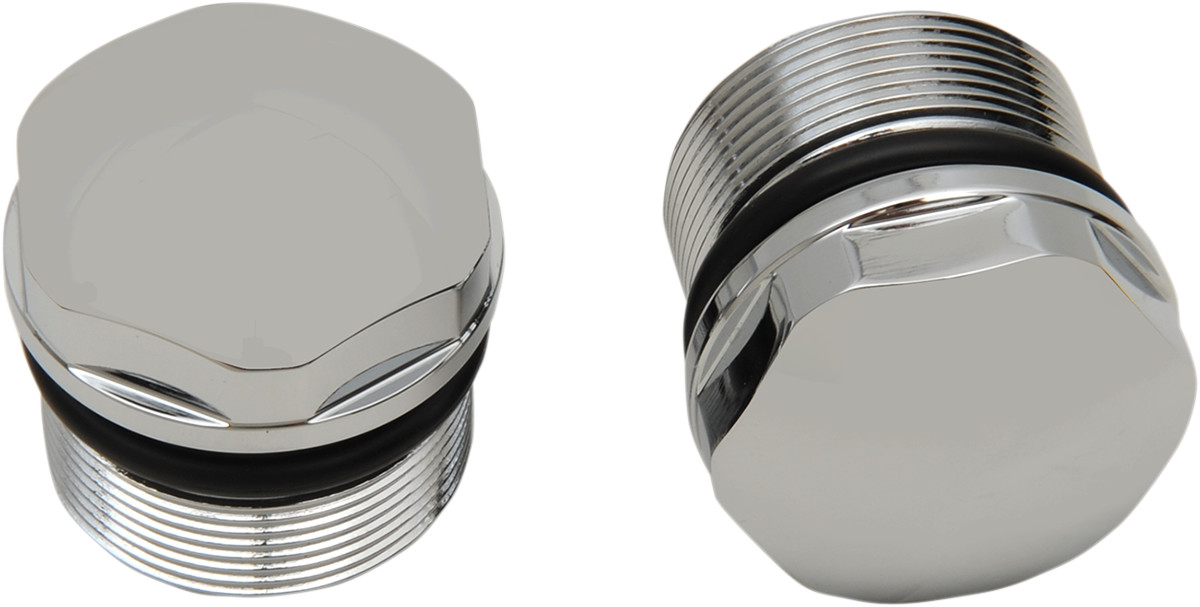 Drag Specialties Chrome Fork Tube Plugs and Caps