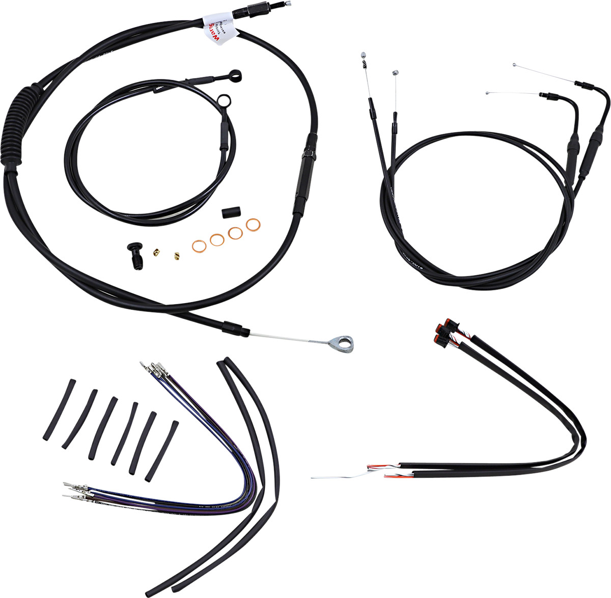 Burly Handlebar Cable Installation Kit For Harley FL Softail W/ ABS 2011-2014