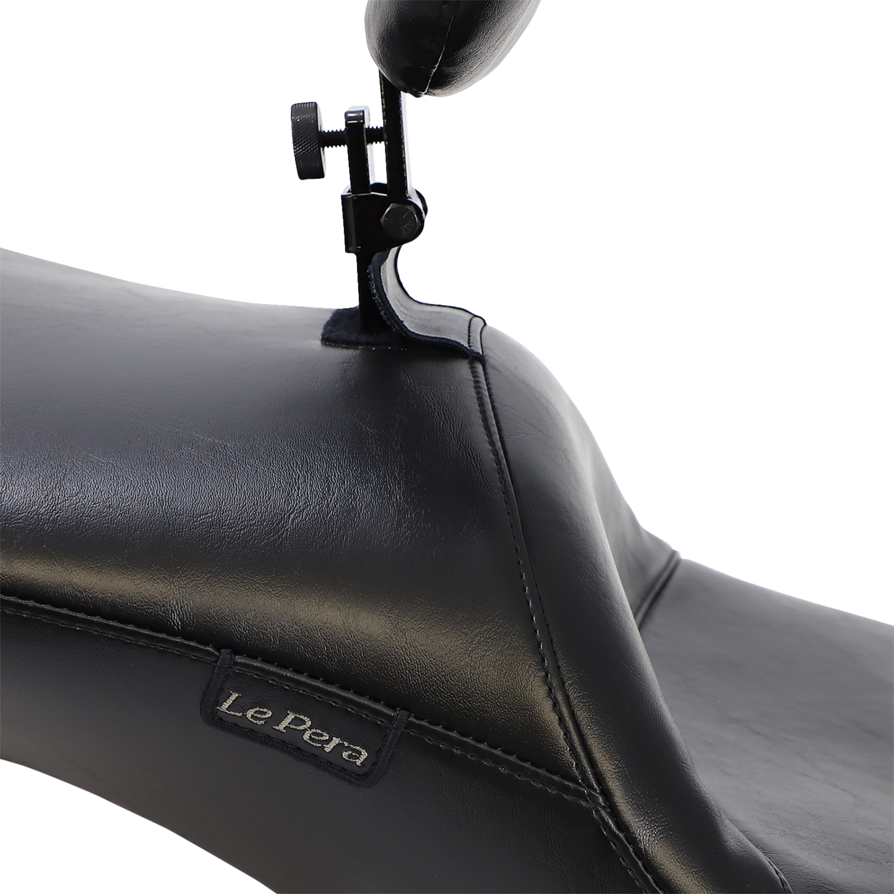 Le pera Maverick Daddy Long Legs Seat - With Backrest - Black - Smooth - FL '08-'23 Harley Davidson