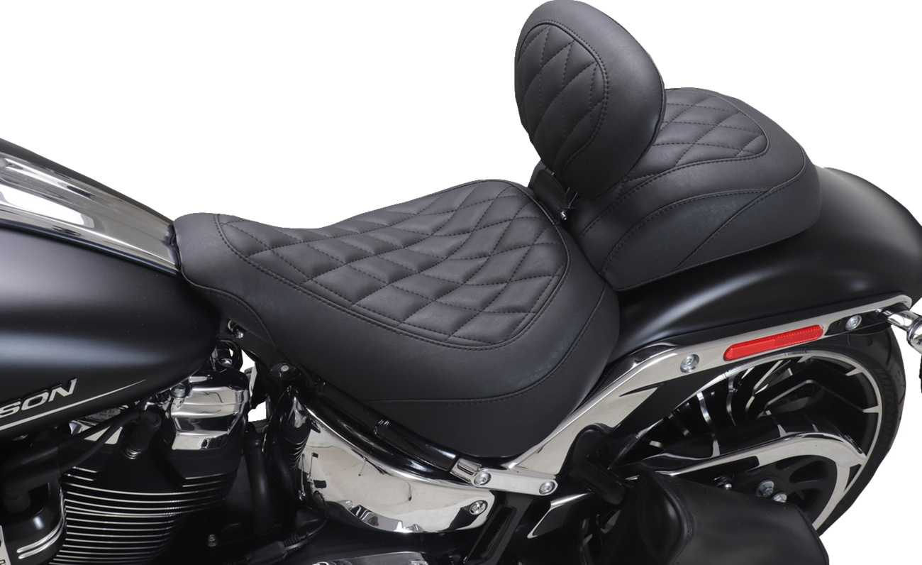 Mustang Wide Tripper™ Passenger Seat - Diamond - Black Stitch - FXBR '23-'25 2023-2025 Harley Davidson FXBR Breakout 117 / 2025-2025 Harley Davidson Softail Breakout FXBR