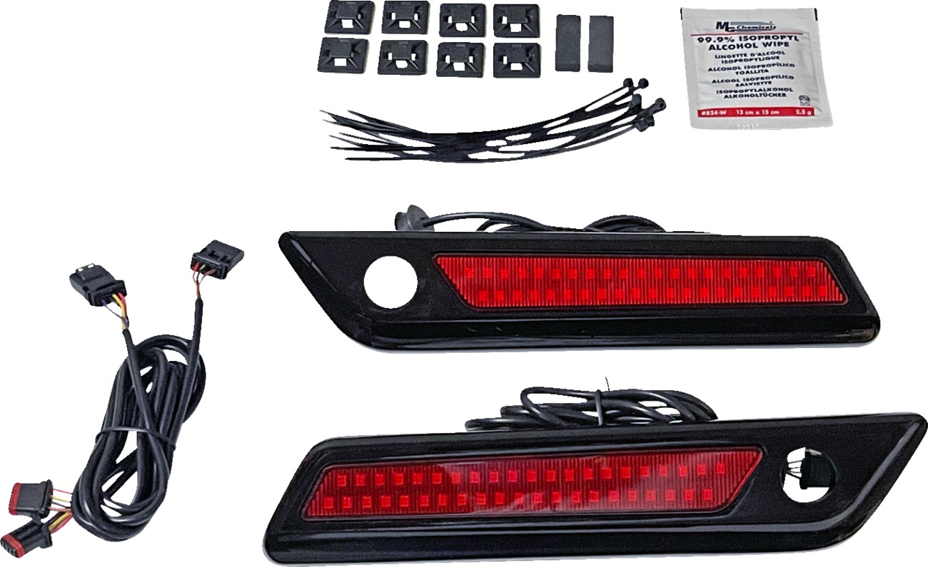 Custom Dynamics Dual Color Saddlebag Latch Lights With Housing For Harley Touring 2014-2023