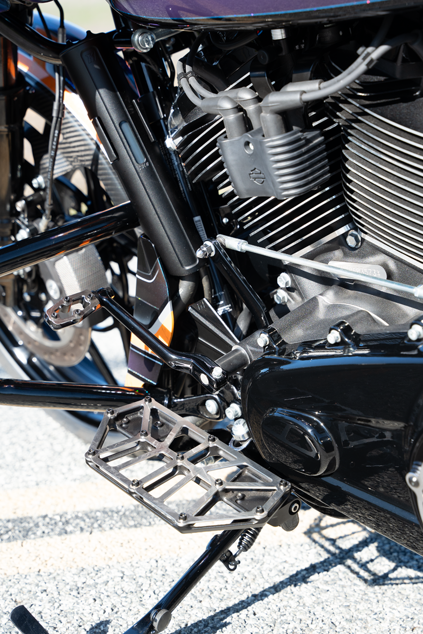 Kodlin usa NXL Floorboards - Black w/ Stainless Steel Harley Davidson