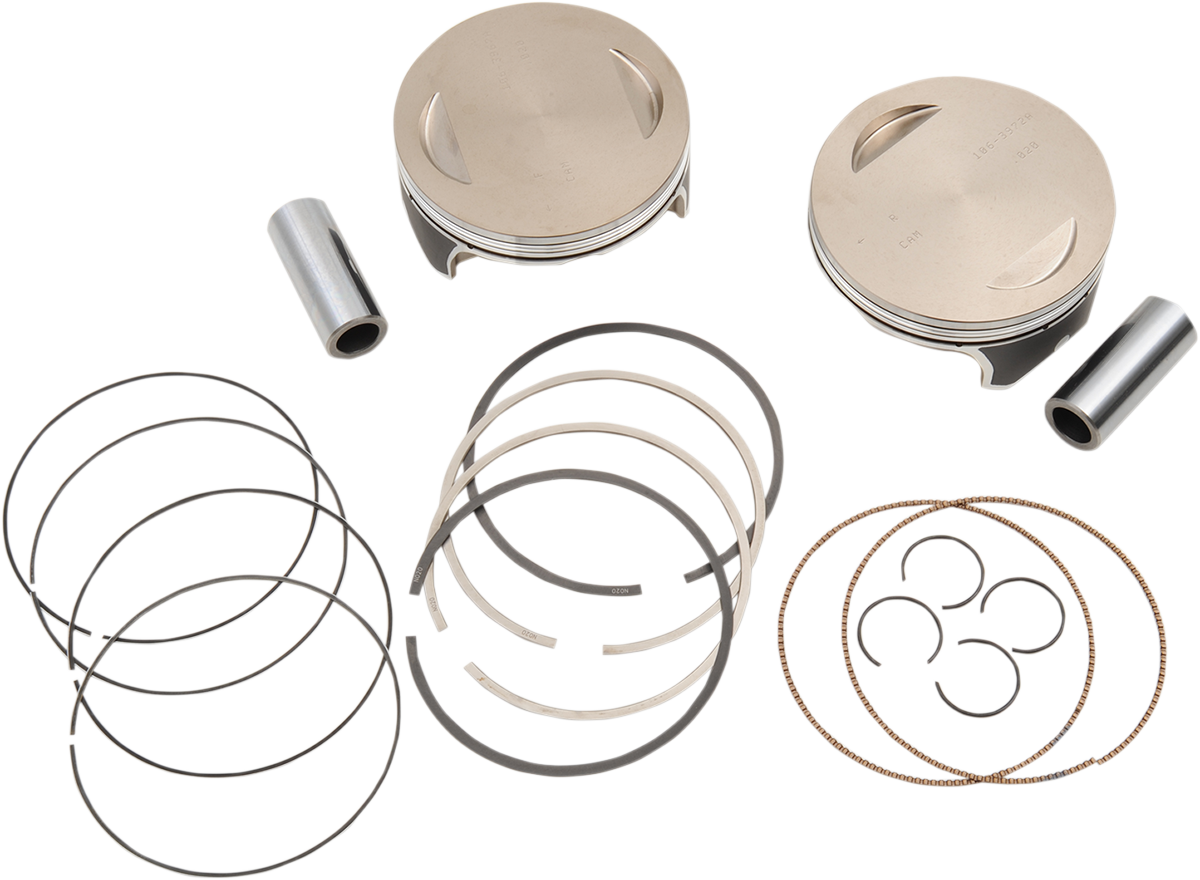 S&S Cycle 4 1/8" Flat Top Piston Kit For Harley With Hot Set Up Kit