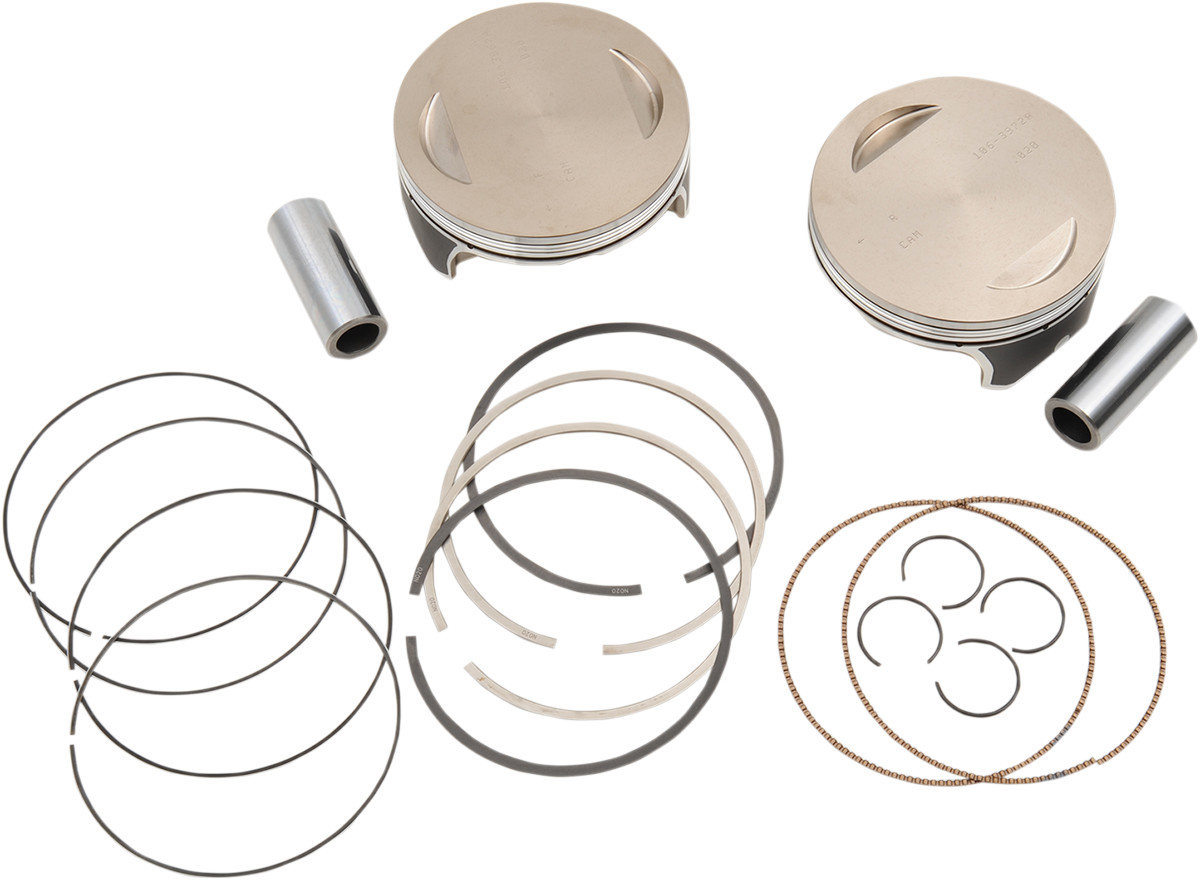 S&S Cycle 4 1/8" Flat Top Piston Kit For Harley With Hot Set Up Kit