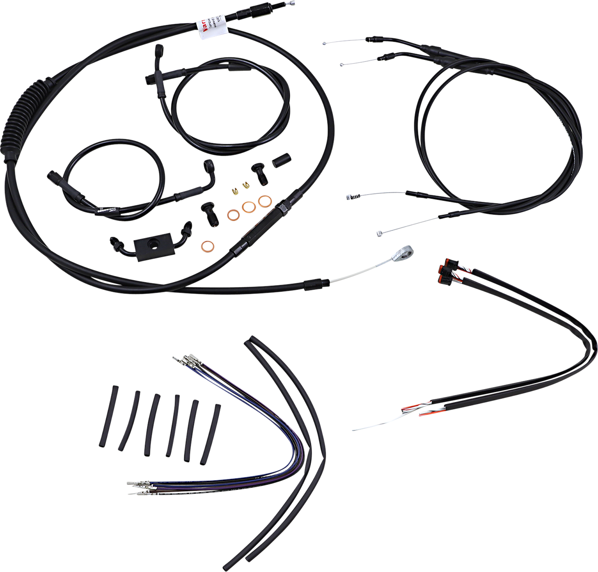 Burly Handlebar Cable Installation Kit For Harley w/ ABS