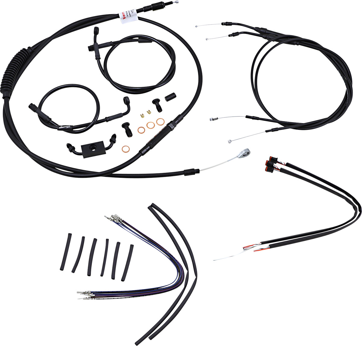 Burly Handlebar Cable Installation Kit For Harley Dyna w/ ABS 2012-2017