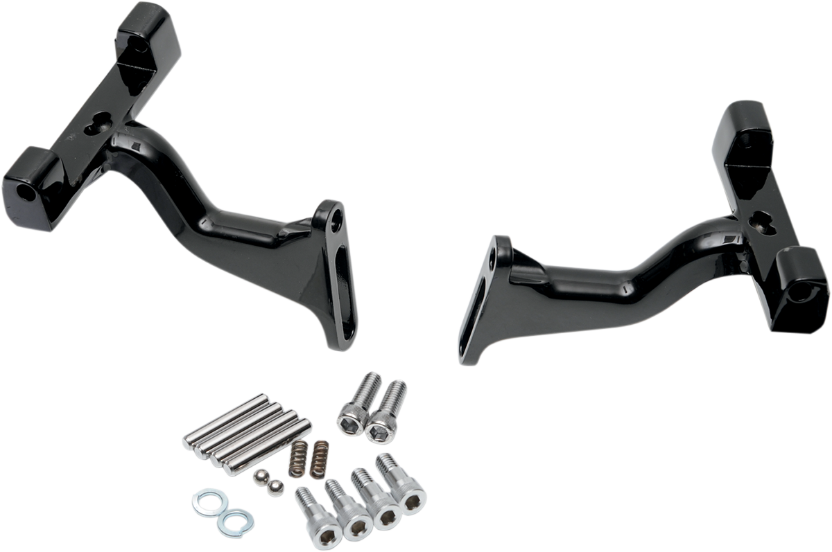 Drag specialties Passenger Footboard Raised Mount - Black Harley Davidson