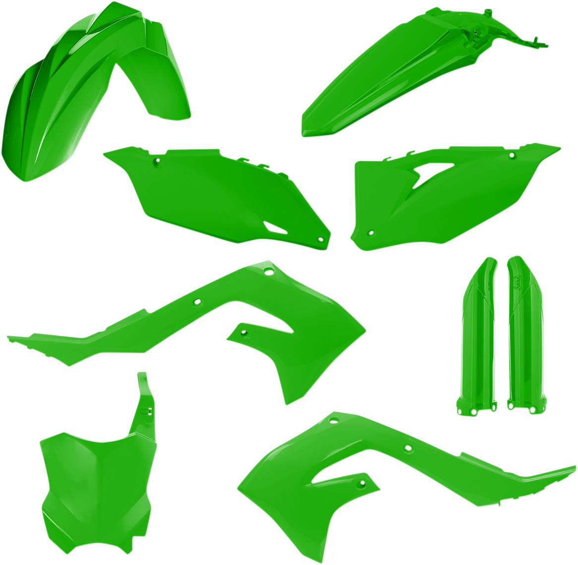 Acerbis Full Replacement Body Kit - Green Kawasaki