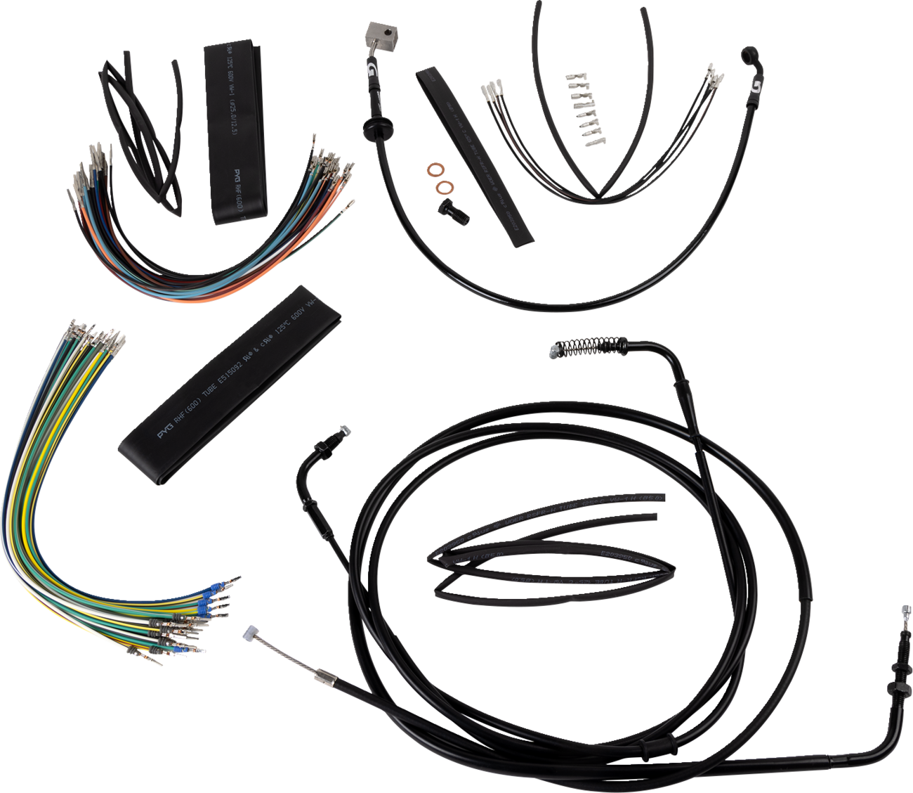 Burly brand Extended Cable Kit - 12" Ape Hanger - Rebel 2021-2022 Honda CMX1100 Rebel 1100 / 2021-2022 Honda CMX1100 Rebel 1100 DCT