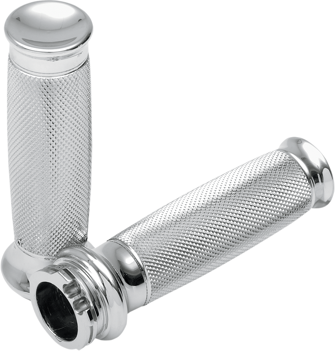 Todd's cycle Grips - Vice - Knurled - Chrome Harley Davidson