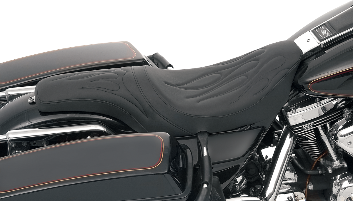 Drag specialties seats Predator Seat - Flame Stitched - FLHR/FLHX '99-'07 Harley Davidson