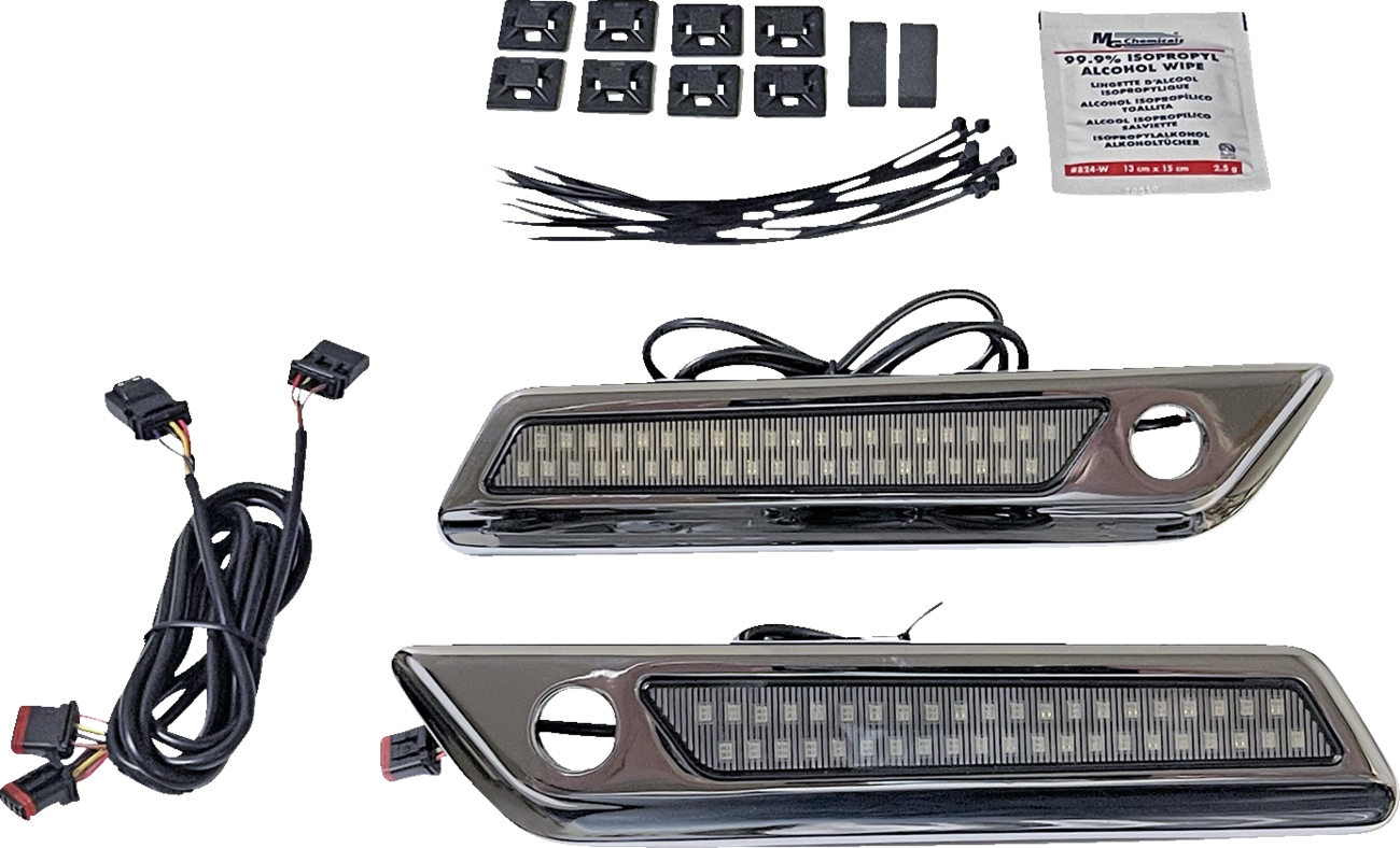 Custom Dynamics Dual Color Saddlebag Latch Lights With Housing For Harley Touring 2014-2025