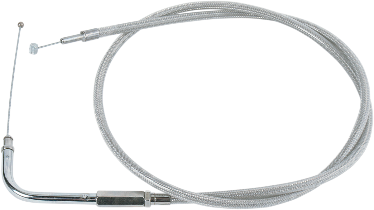 Drag specialties Stainless Braided Throttle Cable - 39-1/2" 1994-1995 Harley Davidson FLHR Road King