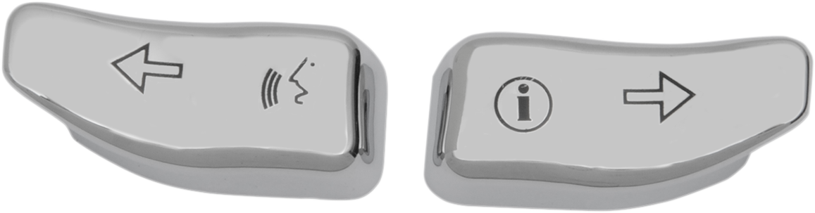 Drag specialties Turn Signal Switch Extension Caps - Chrome Harley Davidson