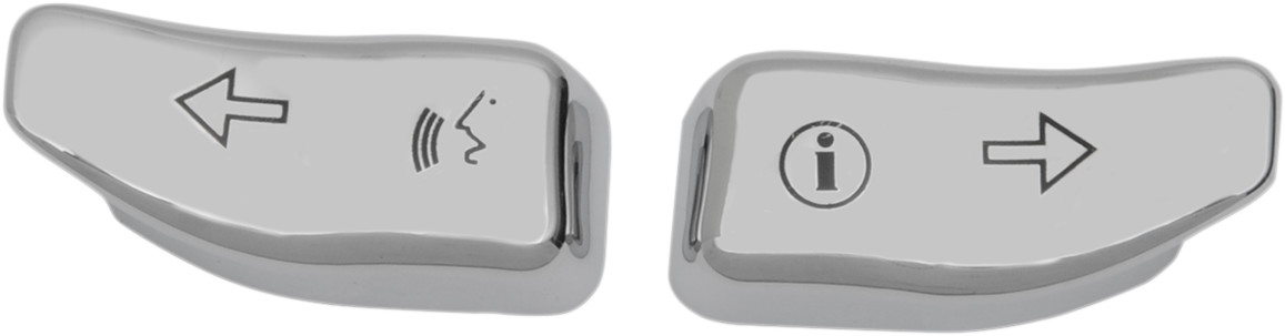 Drag specialties Turn Signal Switch Extension Caps - Chrome Harley Davidson