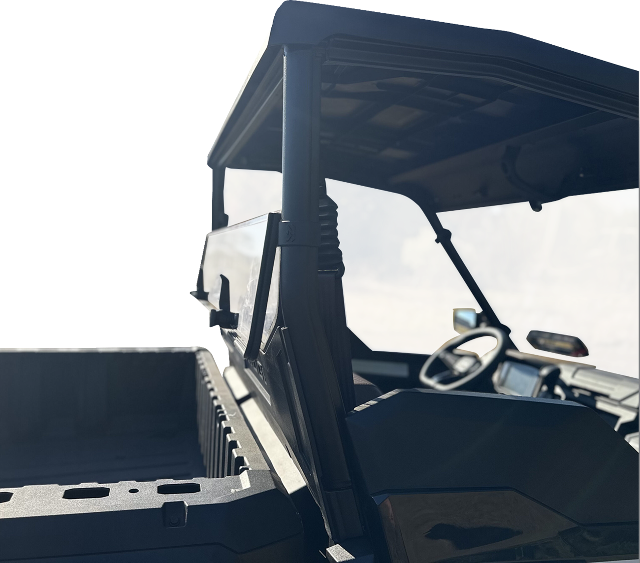 Seizmik Folding Poly Rear Windshield Kawasaki Ridge 2024-2025