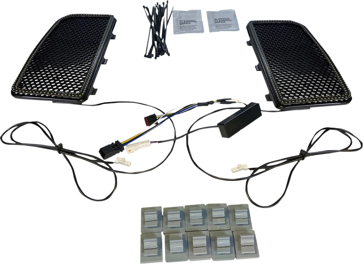 CUSTOM DYNAMICS Lower Fairing Amber/White Light Inserts