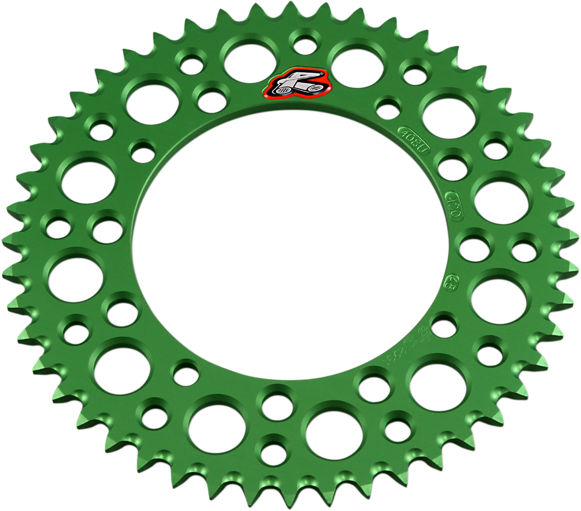 Renthal Rear Sprocket - Aluminum - 48 Tooth - Green - Kawasaki 48T