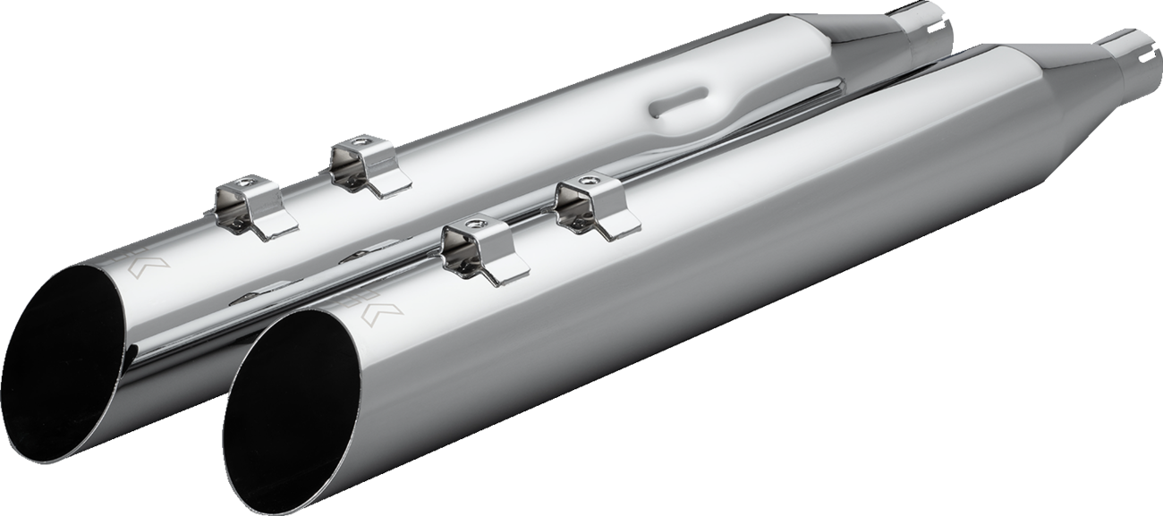 Khrome werks HP-Plus® Slip-On Mufflers - Slash Up - 4" - Trike/Twin Cam - Chrome Harley Davidson