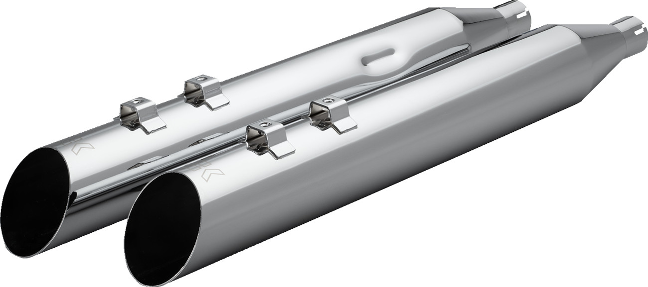 Khrome werks HP-Plus® Slip-On Mufflers - Slash Up - 4" - Trike/Twin Cam - Chrome Harley Davidson