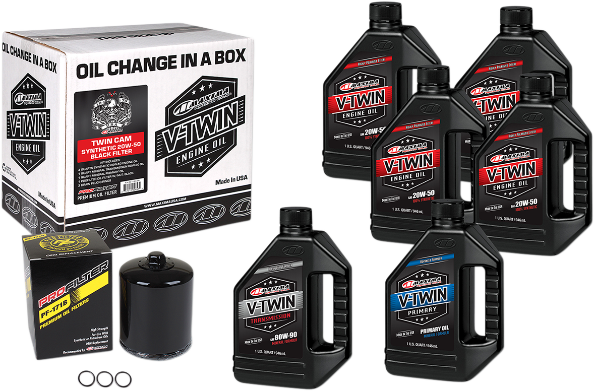 Maxima V-Twin Complete Oil Change Kit For Harley Twin Cam 1999-2017