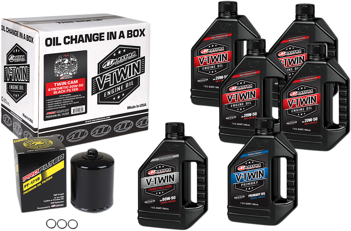 Maxima V-Twin Oil Change Kit