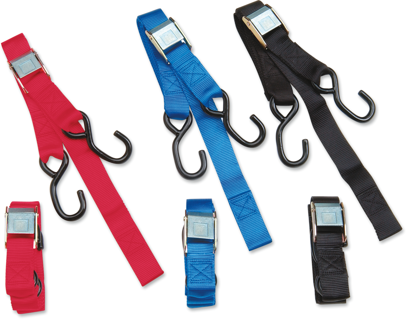 Parts unlimited 1" Heavy-Duty Cam Buckle Tie-Downs with Built-In Assist