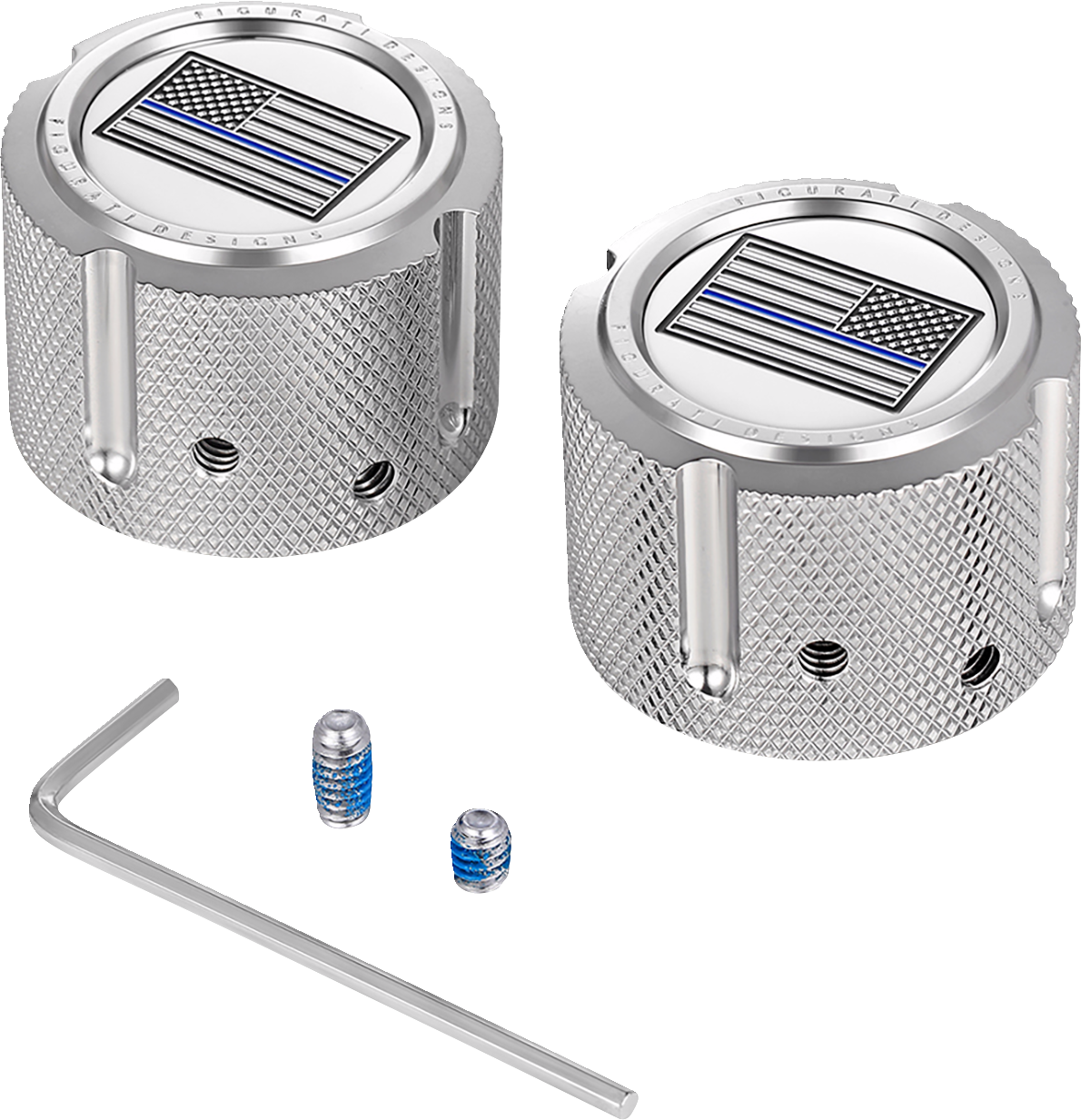 Figurati Designs Front Axle Nut Covers for Harley 2002-2025