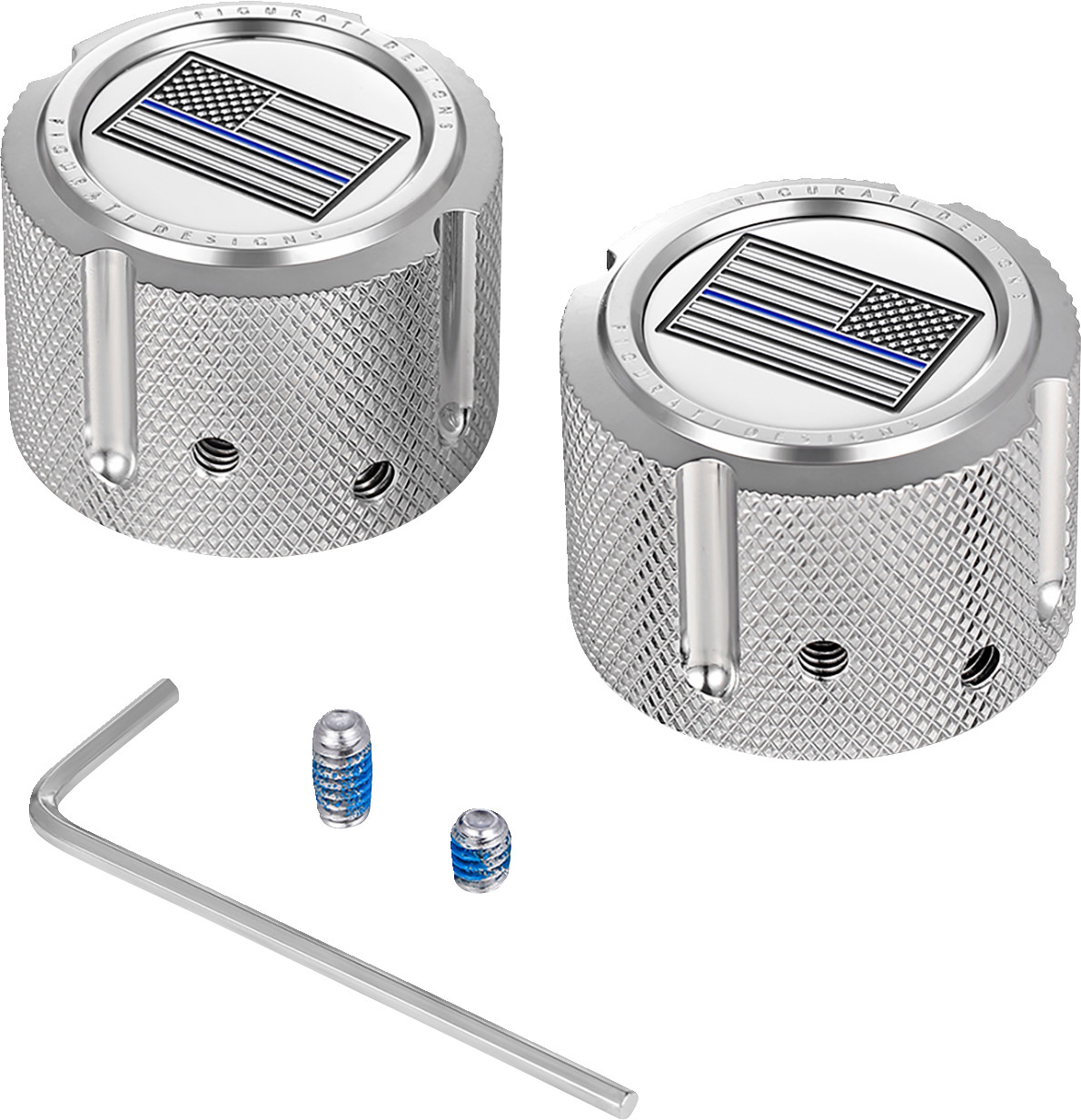 Figurati Designs Front Axle Nut Covers for Harley 2002-2026