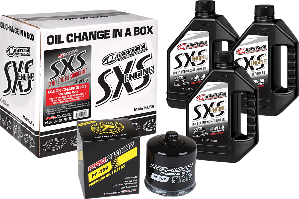 MAXIMA RACING OIL SXS/UTV Synthetic Quick Oil Change Kit