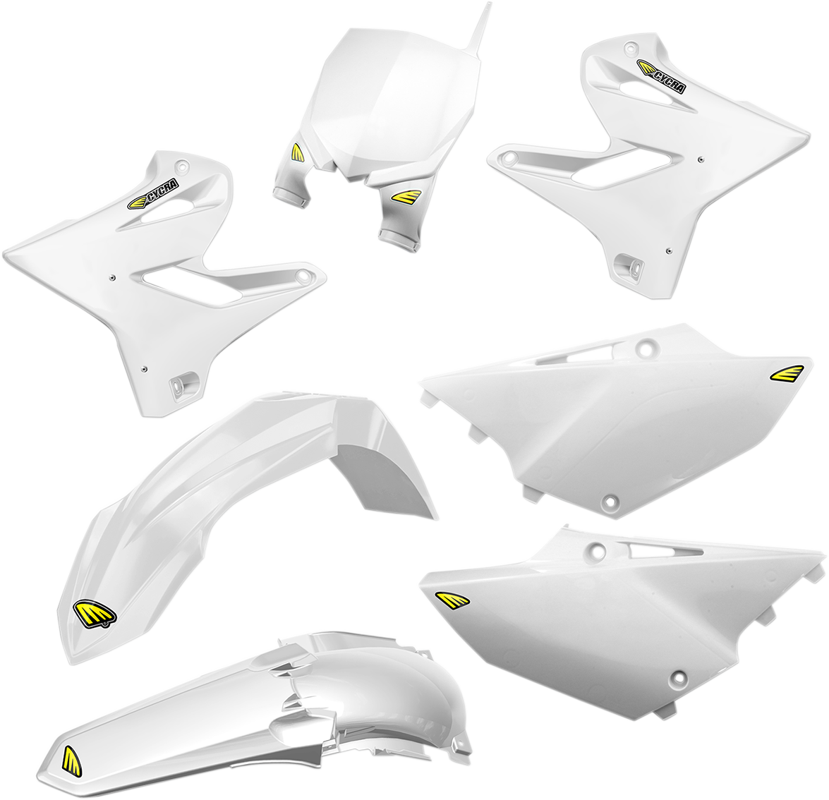 Cycra Body Kit - Powerflow - White - YZ 125/250/X Yamaha