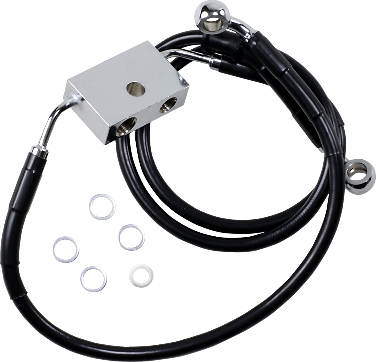 Drag specialties Brake Line - Front - +8" - Black - XL 2014-2017 Harley Davidson 1200 XLCP / 2014-2019 Harley Davidson XL1200C Sportster 1200 Custom
