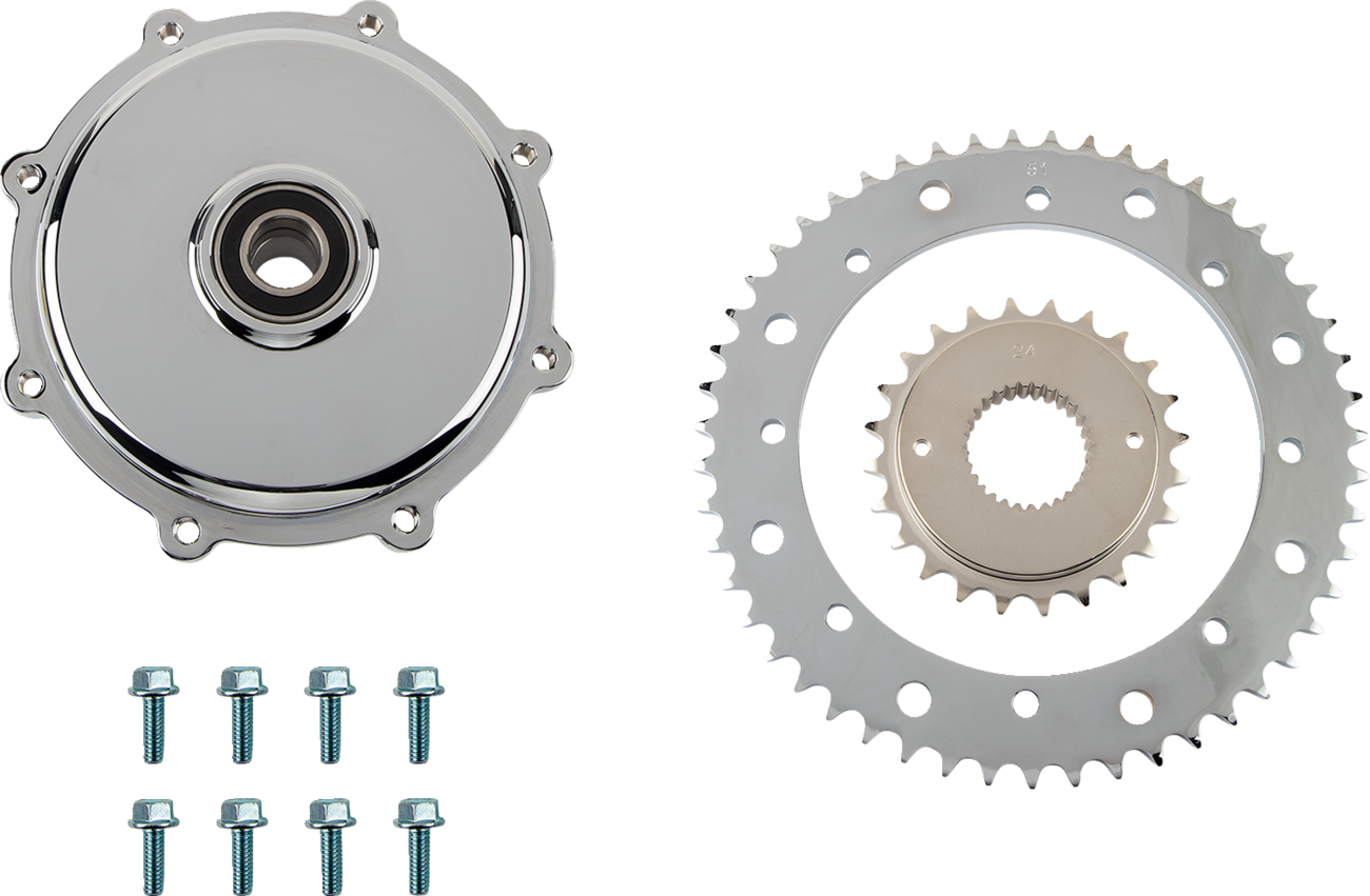 Drag specialties Conversion Sprocket Kit - Chrome - '09-'16 Harley Davidson