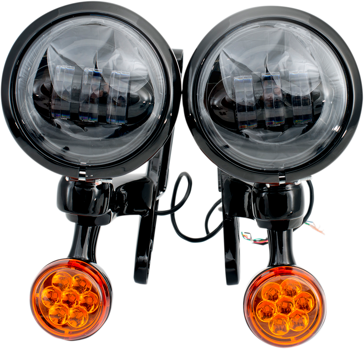 RIVCO PRODUCTS Light Brackets with LED Auxiliary Lights and Turn Signals