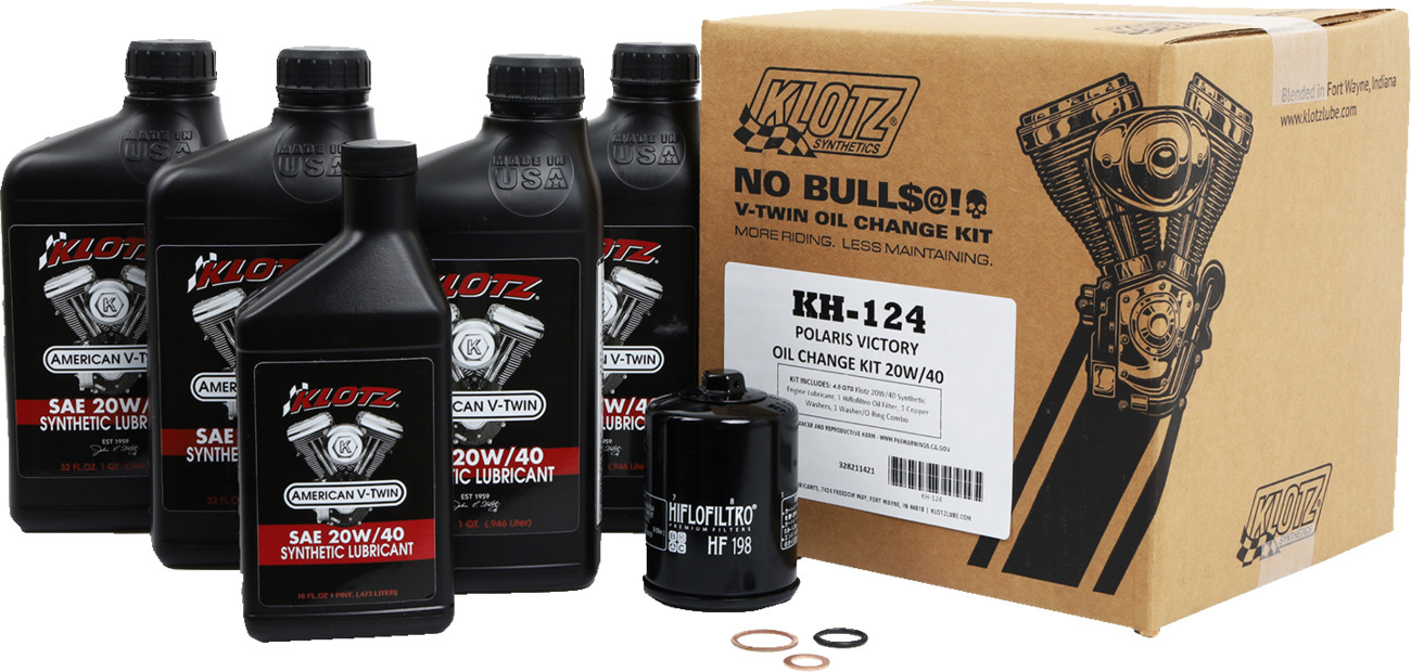 KLOTZ OIL VICTORY 20W-40 SYNTHETIC OIL CHANGE KIT