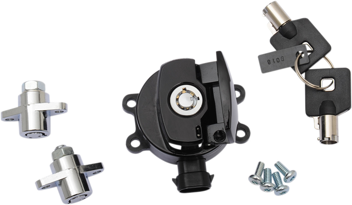 Drag Specialties Ignition Switch And Saddlebag Lock Kit For Harley Road King 2014-2025