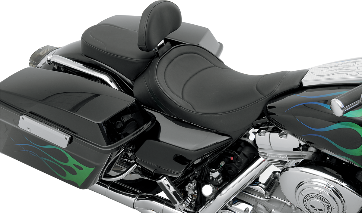 Drag specialties seats Solo Seat - Mild Stitched - Driver Backrest - FLT '97-'07 Harley Davidson