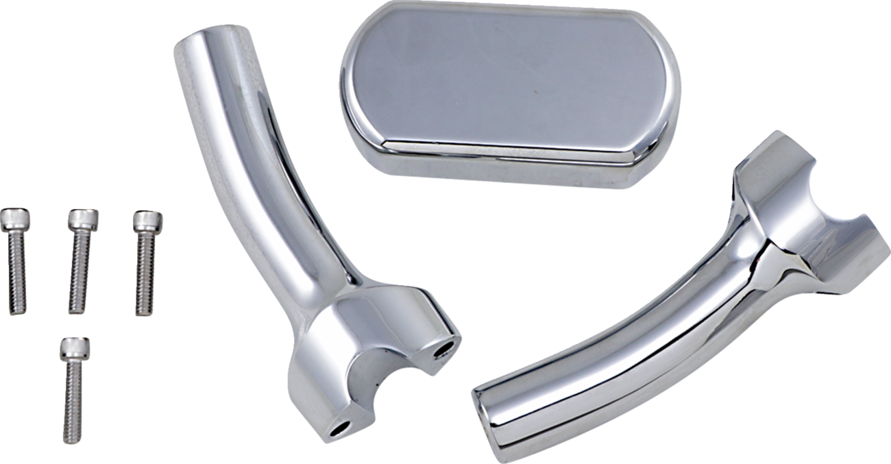 LA CHOPPERS Solid Handlebar Riser & Top Clamp Kit