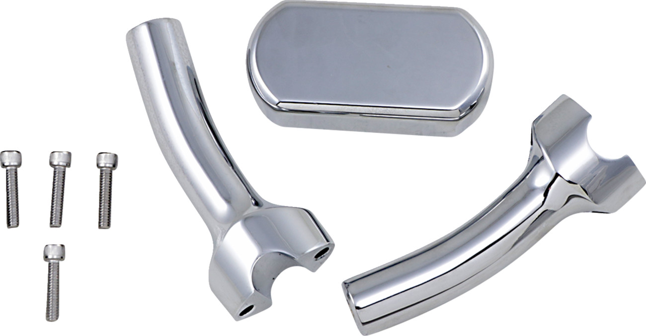 LA CHOPPERS Solid Handlebar Riser & Top Clamp Kit