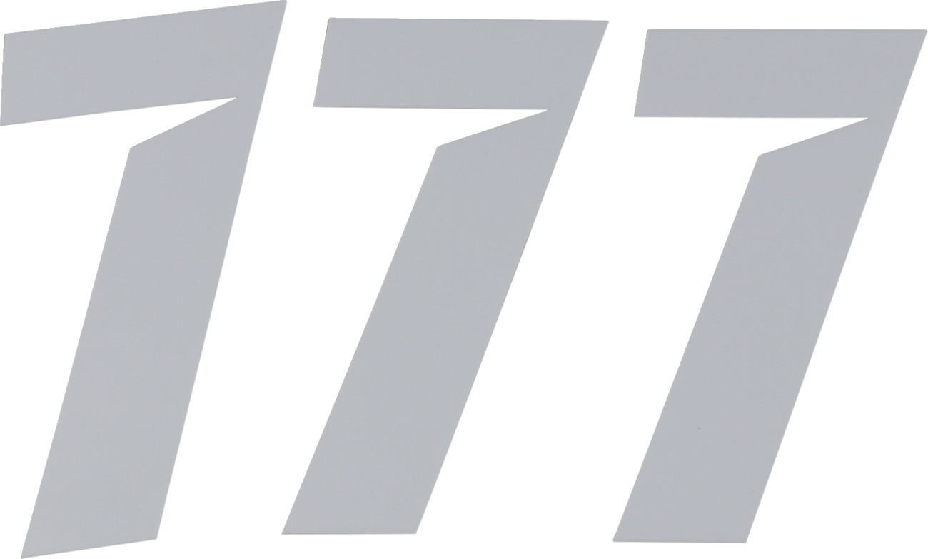 D'cor visuals Slash Number Plate - #7 - White - 7"